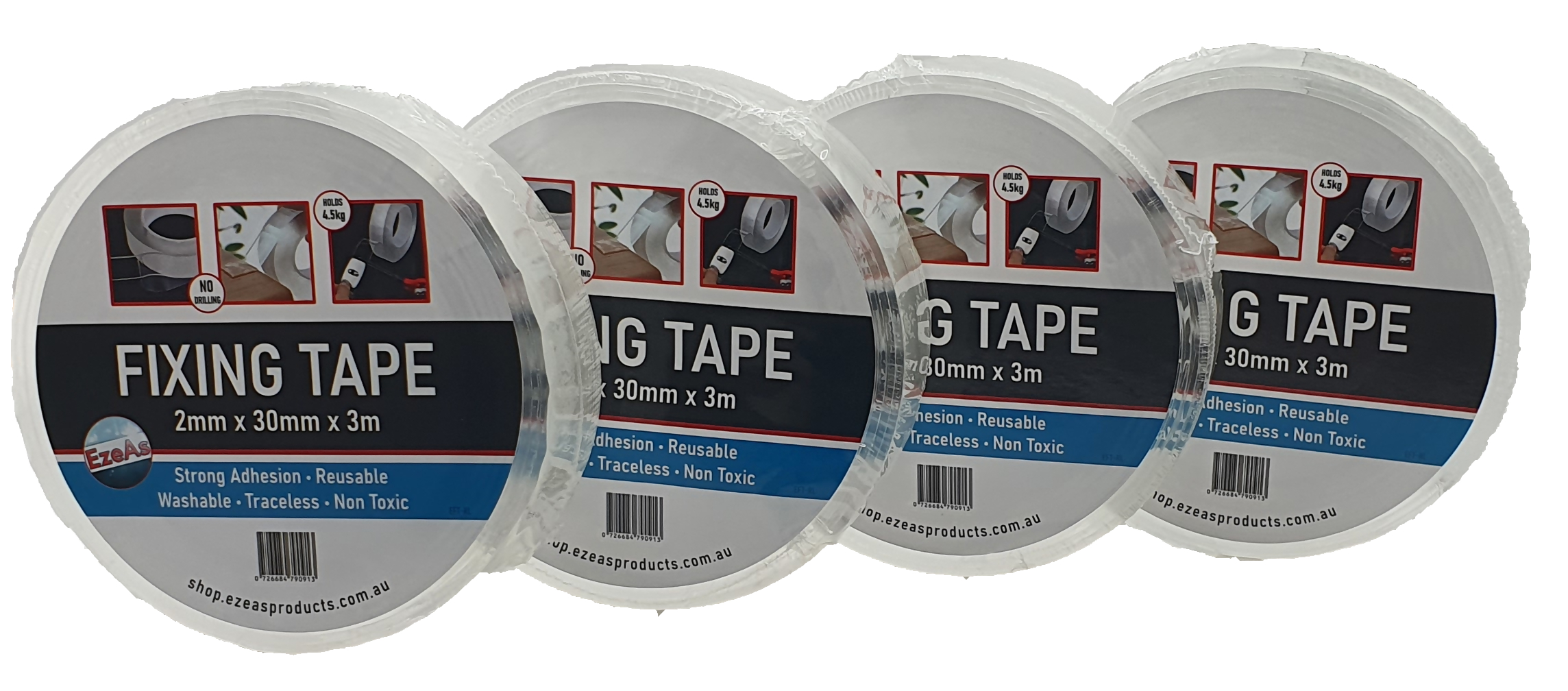 Ezeas Fixing Tape (boxed 4 x 1M rolls)
